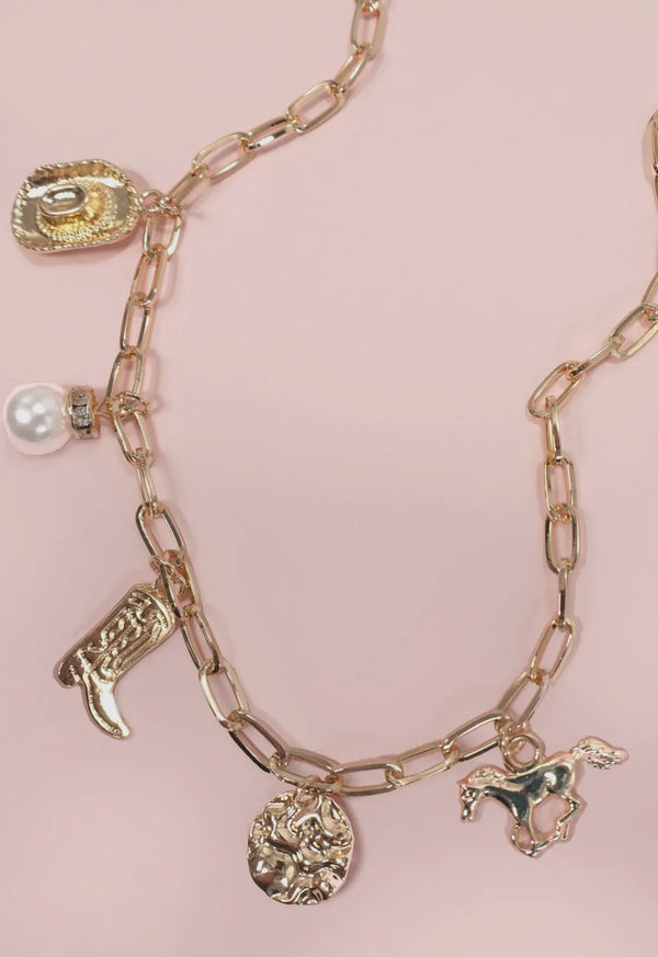 MISS BUCKLE BUNNY CHARM NECKLACE