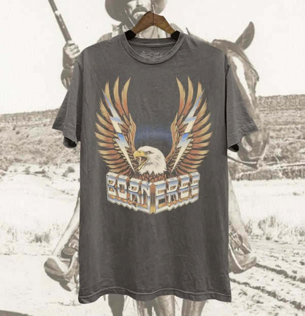 ACID WASHED BORN FREE TEE