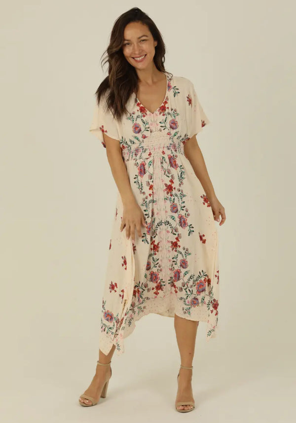 BOHO HIPPIE FLORAL DRESS