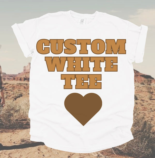 CUSTOM CC WHITE TEE
