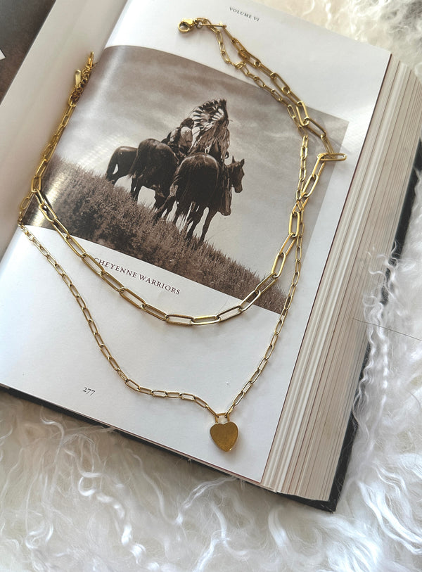 CROSS MY HEART TARNISH FREE TWO STRAND NECKLACE