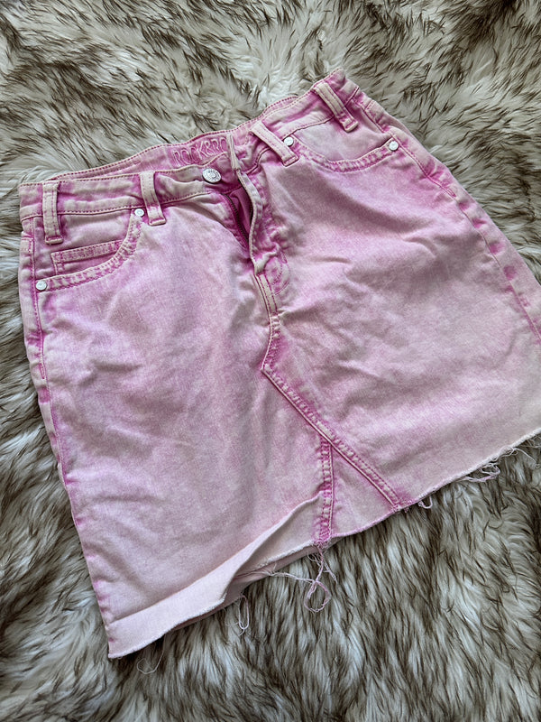 Rock and roll denim acid washed stretch skirt size 28 worn a couple times