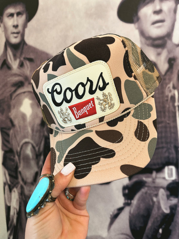 COORS CAMO TRUCKER HAT