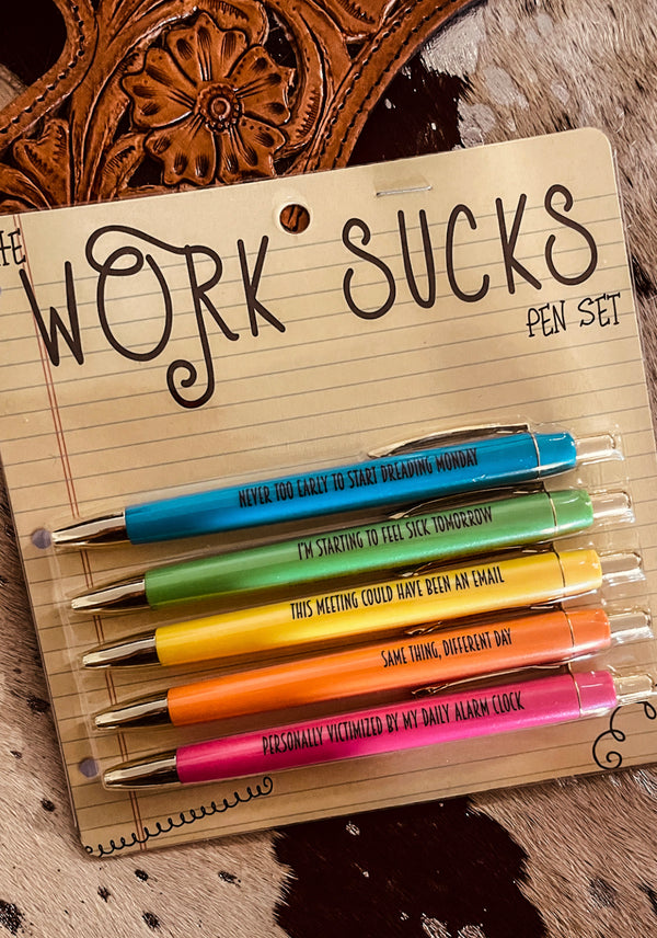 WORK SUCKS PEN SET